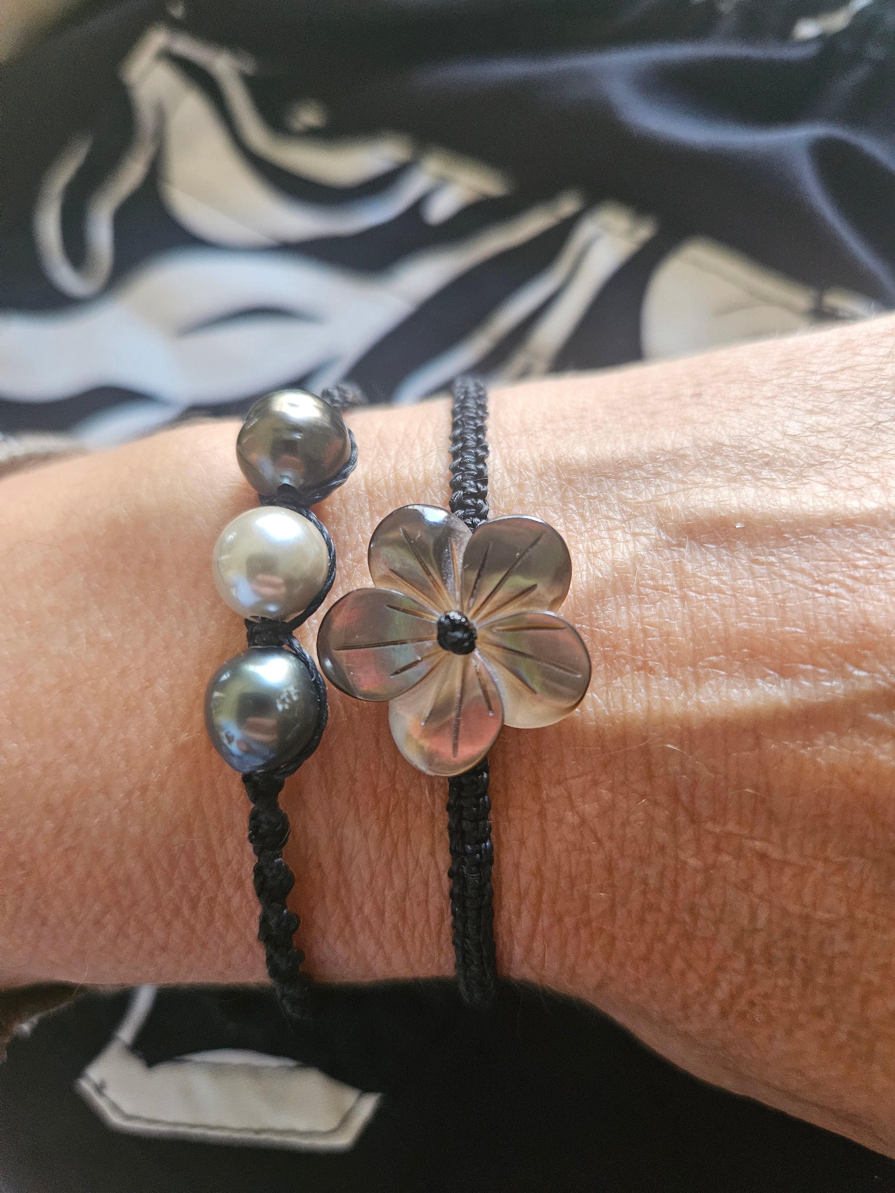 Bracelet "Océan" : Trio de Perles de Tahiti