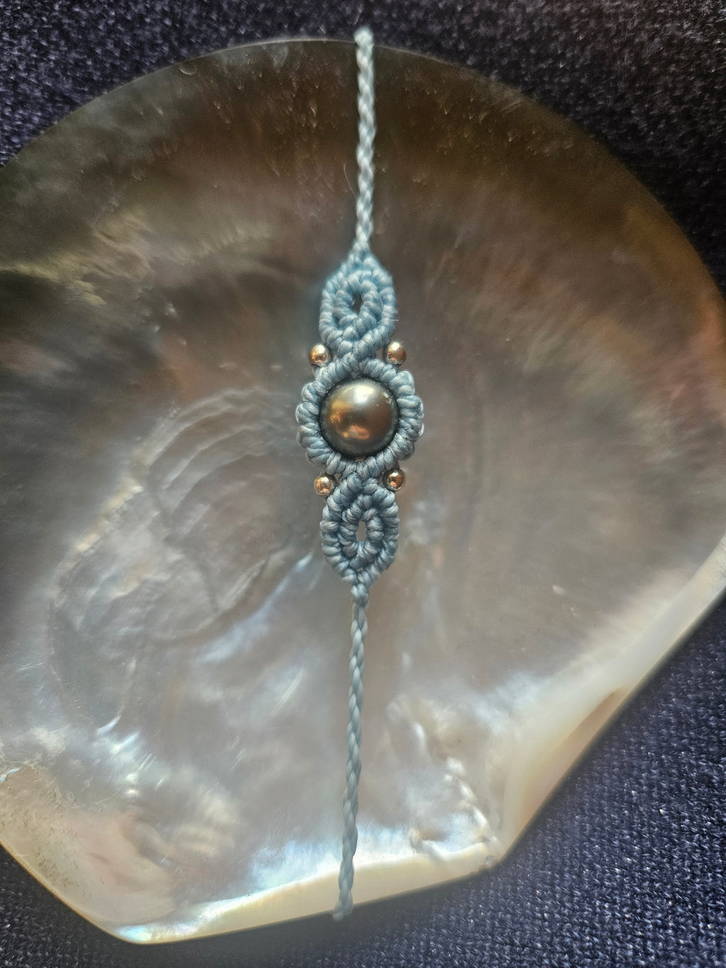 Bracelet "Moana" : perle de Tahiti