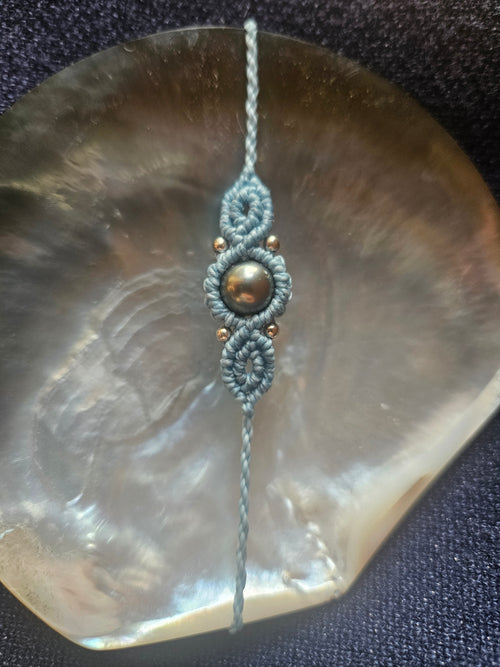 Bracelet "Moana" : perle de Tahiti
