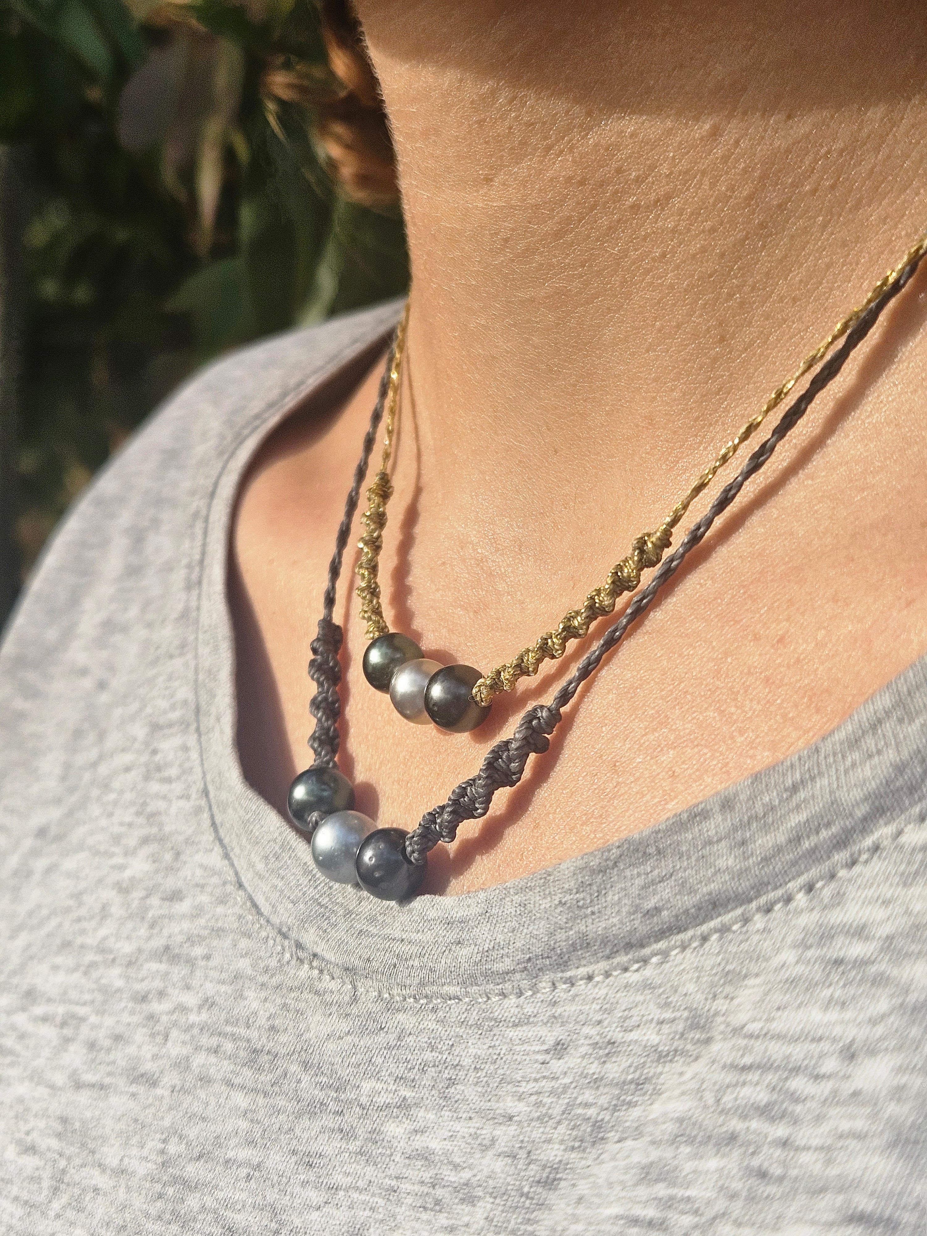 Collier Trio de perles de Tahiti