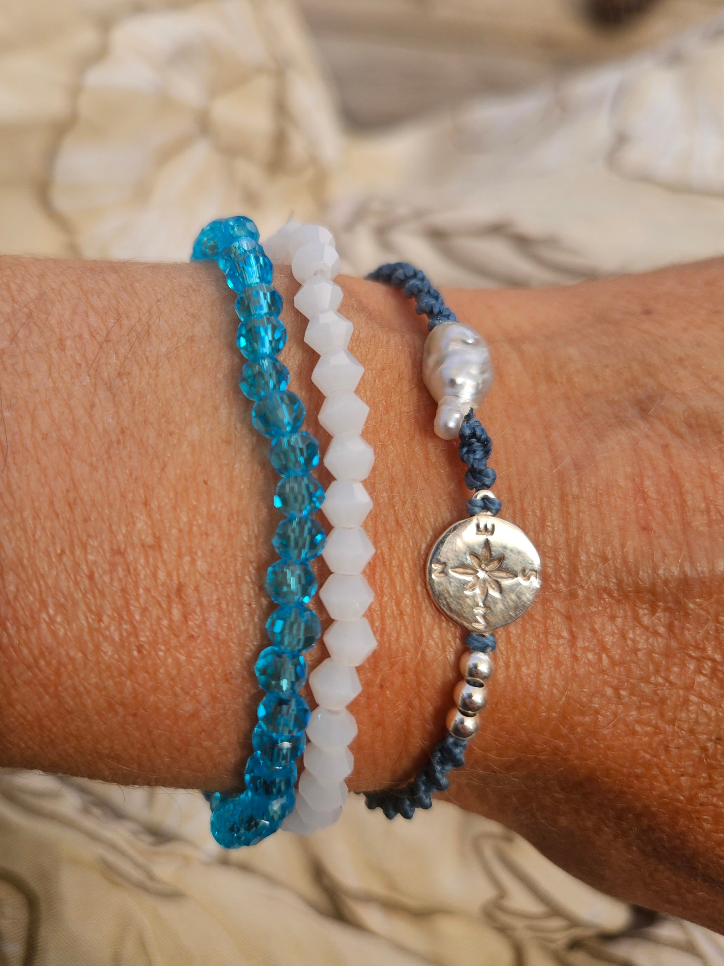 Trio de bracelets perle & cristaux