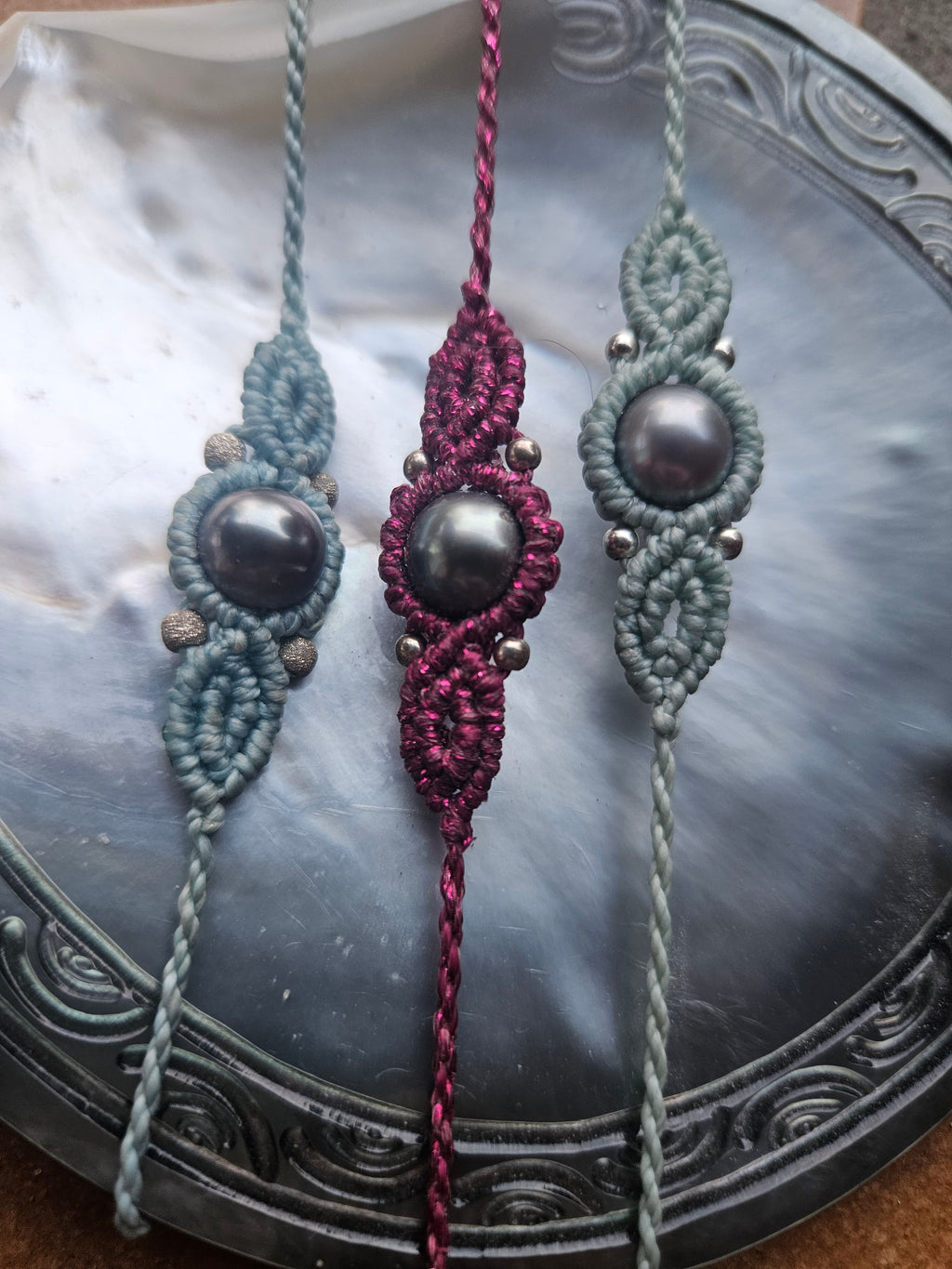 Bracelet "Moana" : perle de Tahiti