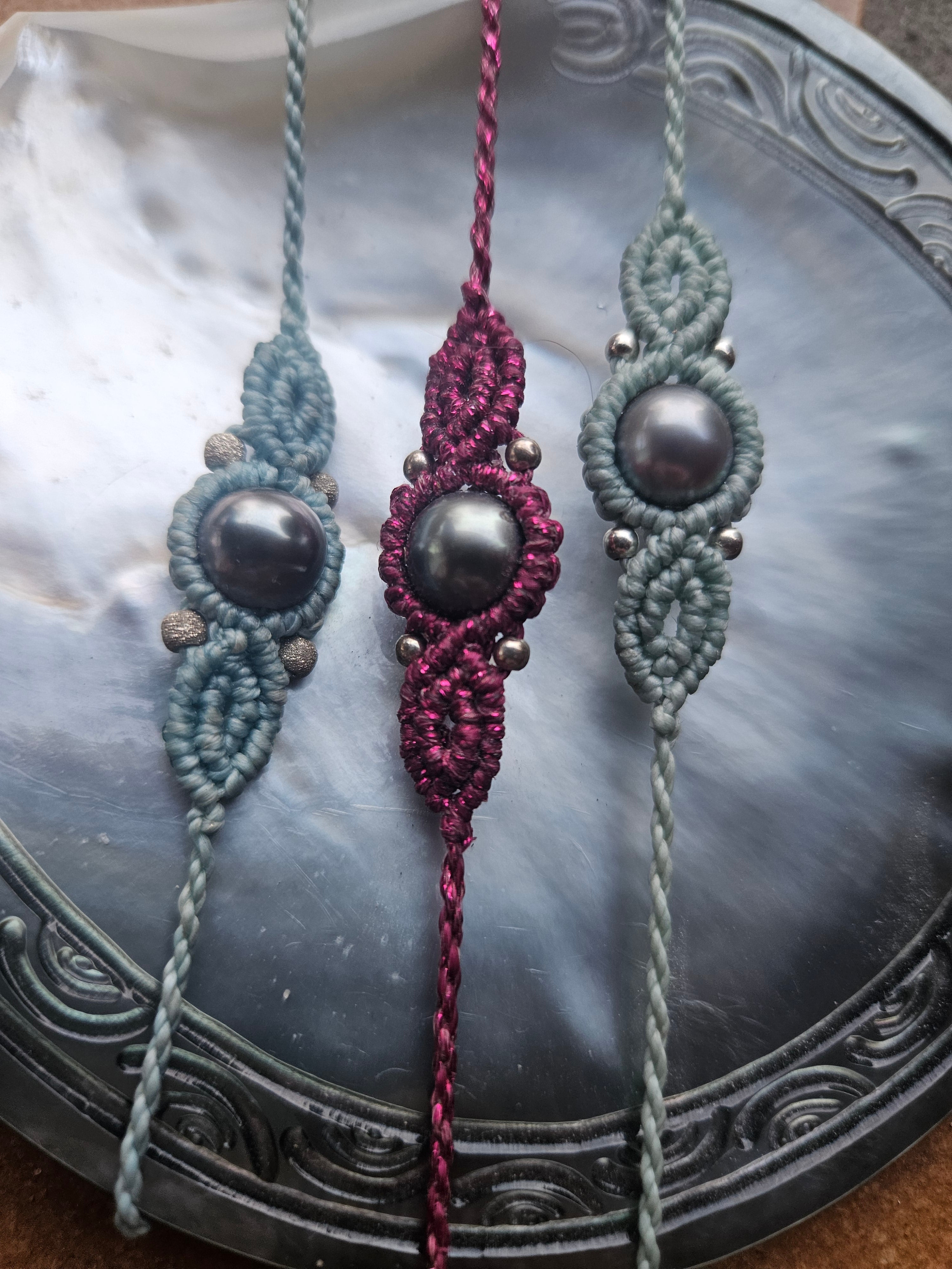 Bracelet "Moana" : perle de Tahiti