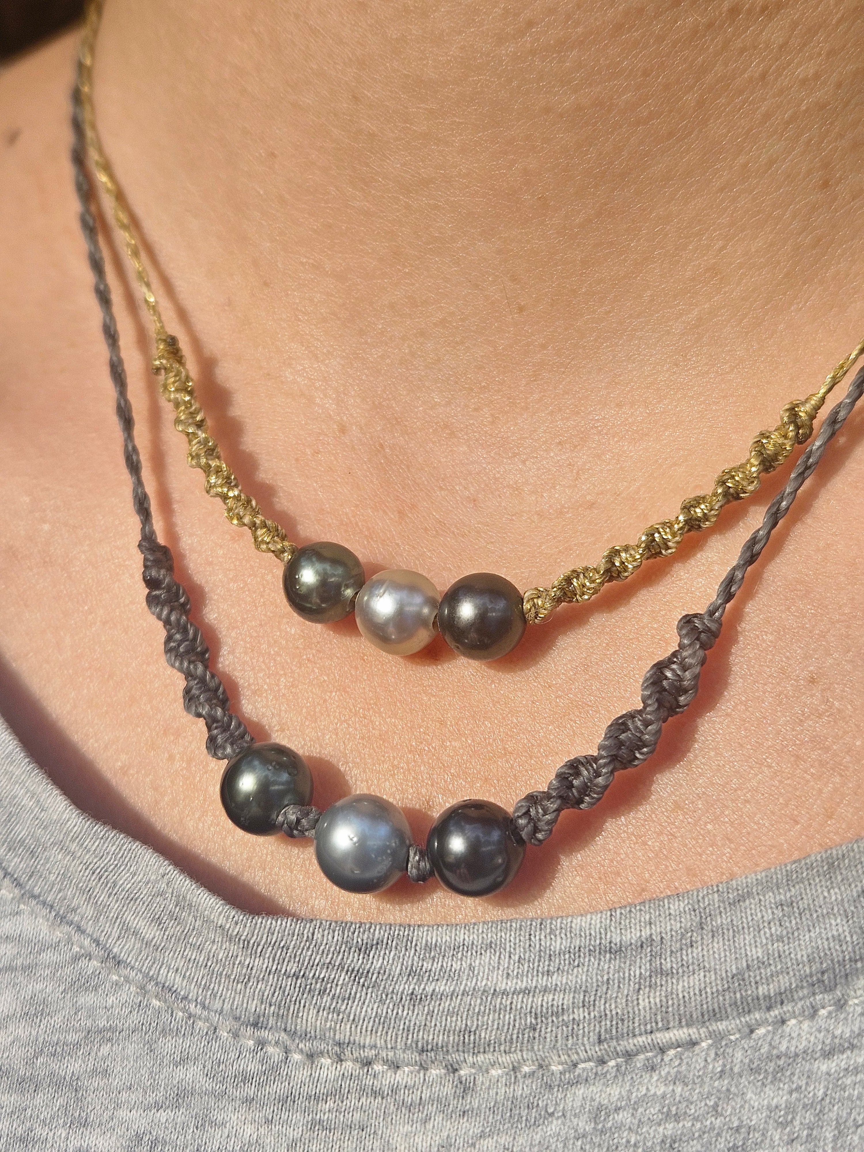 Collier Trio de perles de Tahiti